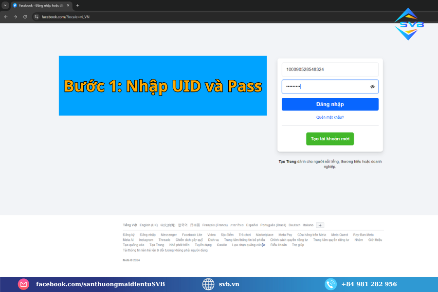 Hướng dẫn đăng nhập để nuôi nick facebook Hướng dẫn đăng nhập để nuôi nick facebook