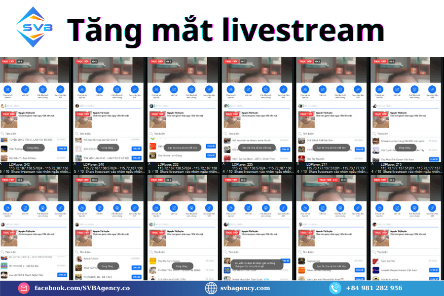 Tăng mắt livestream