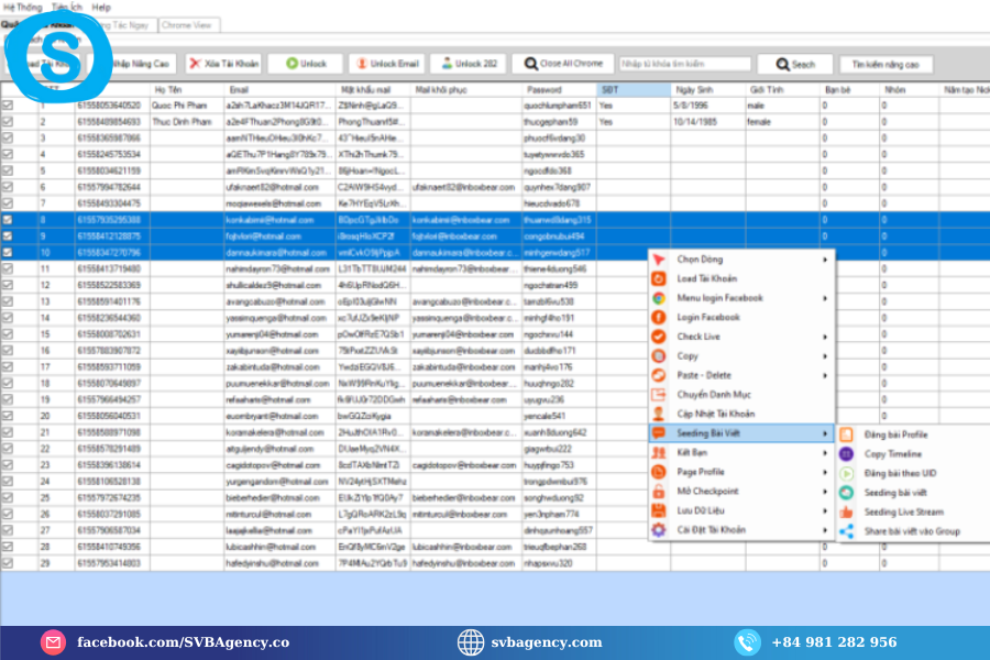 Phần Mềm Tương Tác Nick Facebook Số Lượng Lớn Tự Động