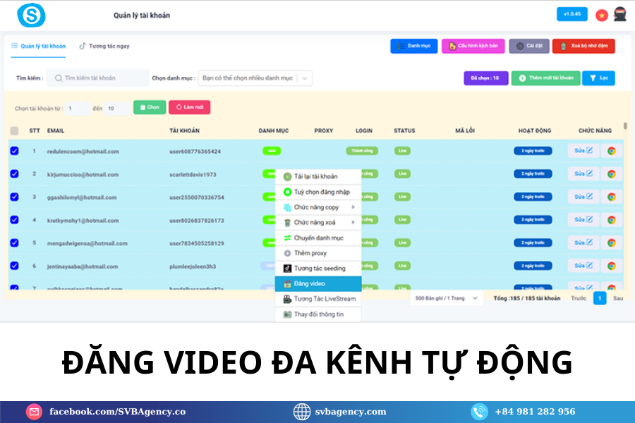 ĐĂNG VIDEO ĐA KÊNH TỰ ĐỘNG